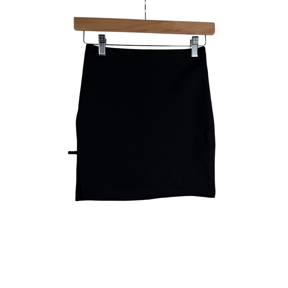 New Superdown Side Slit Mini Skirt size XS Black
